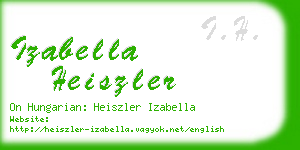 izabella heiszler business card